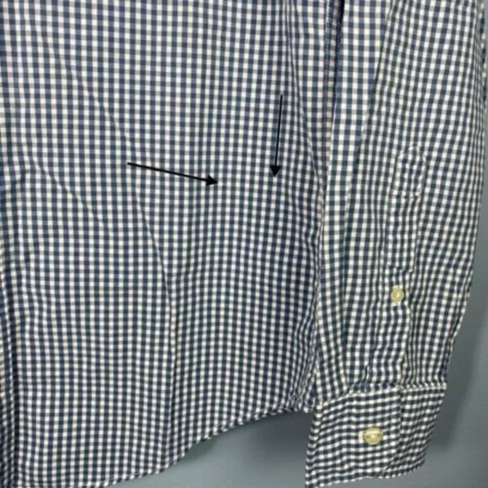 Mens J. Crew L/S 100%‎ Cotton Button-Down Shirt Blue Plaid Medium M